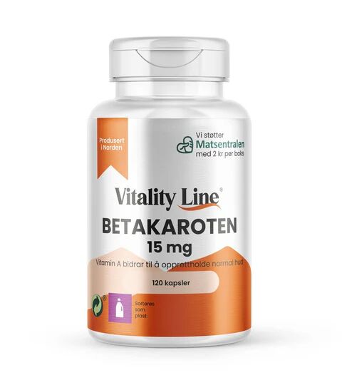 Betakaroten 15 mg 120 kapsler