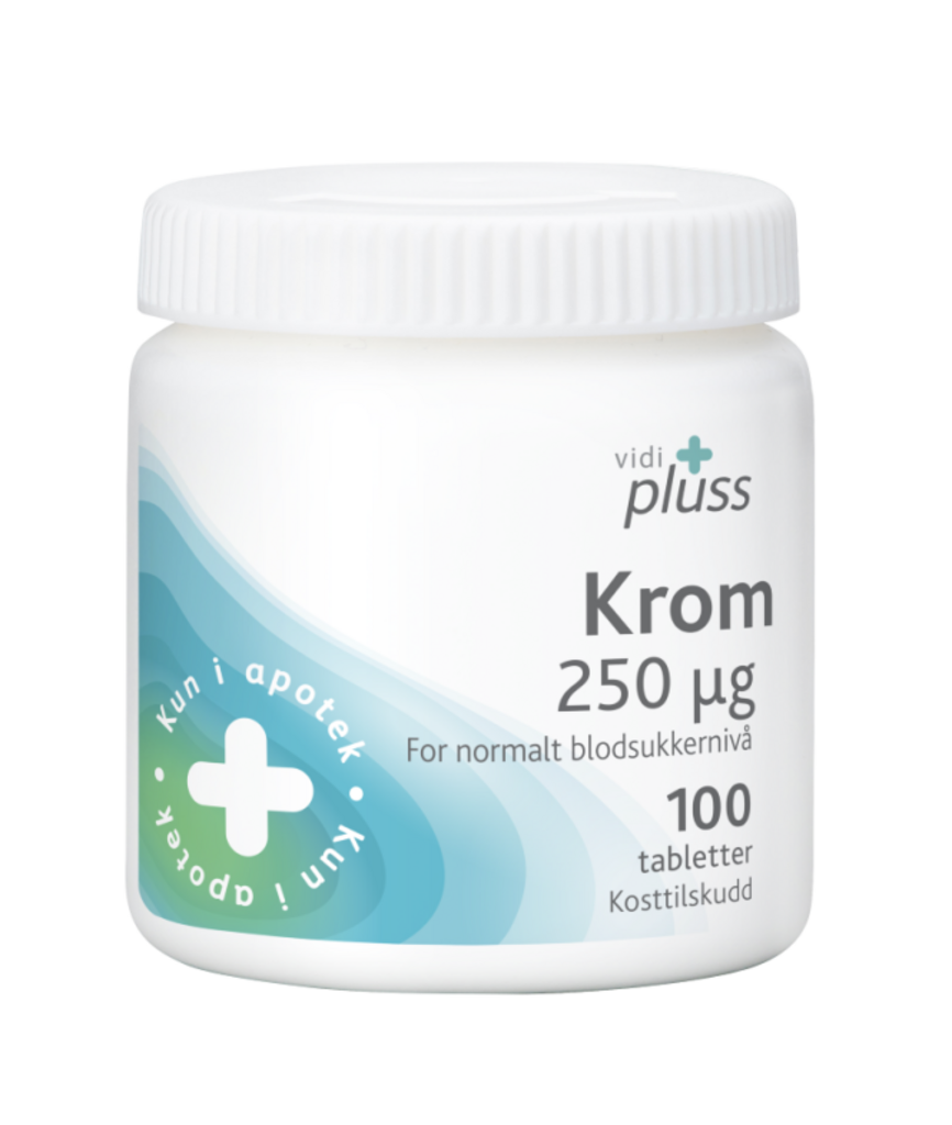 Krom 250 mcg 100 tabletter