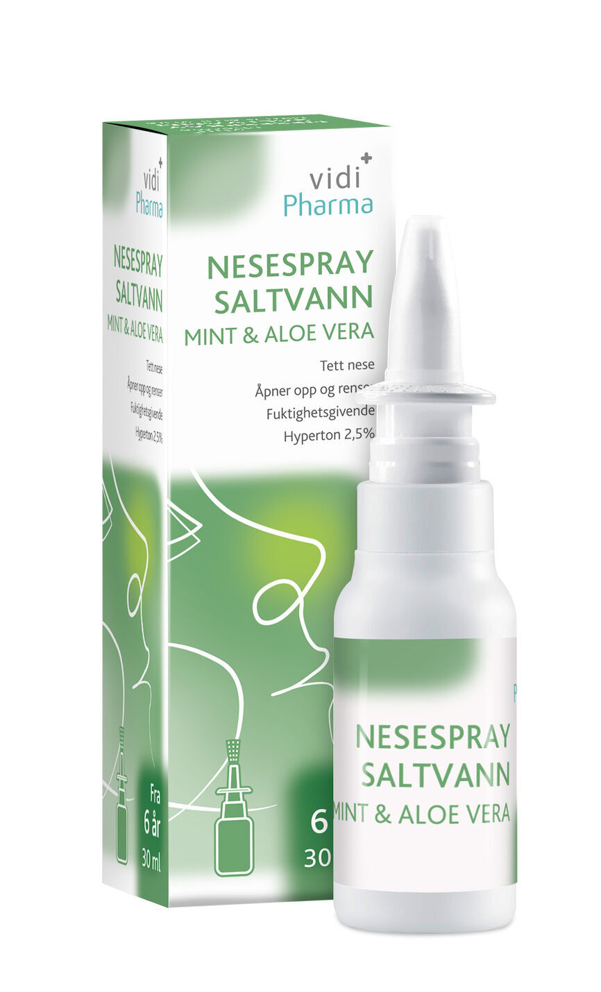 Nesespray saltvann mint & aloe vera 30 ml