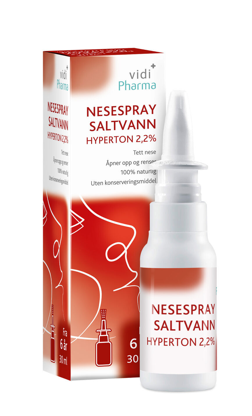 Nesespray saltvann hyperton 2,2% 30 ml