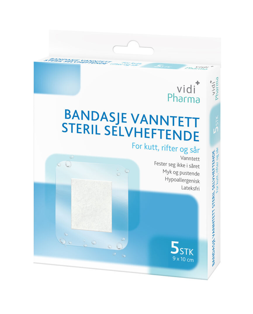 Bandasje vanntett steril selvheftende 9x10 cm