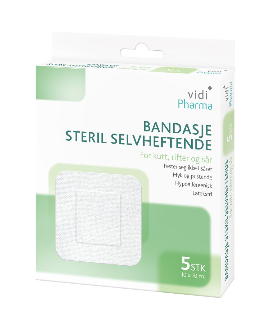 Bandasje steril selvheftende 10x10cm