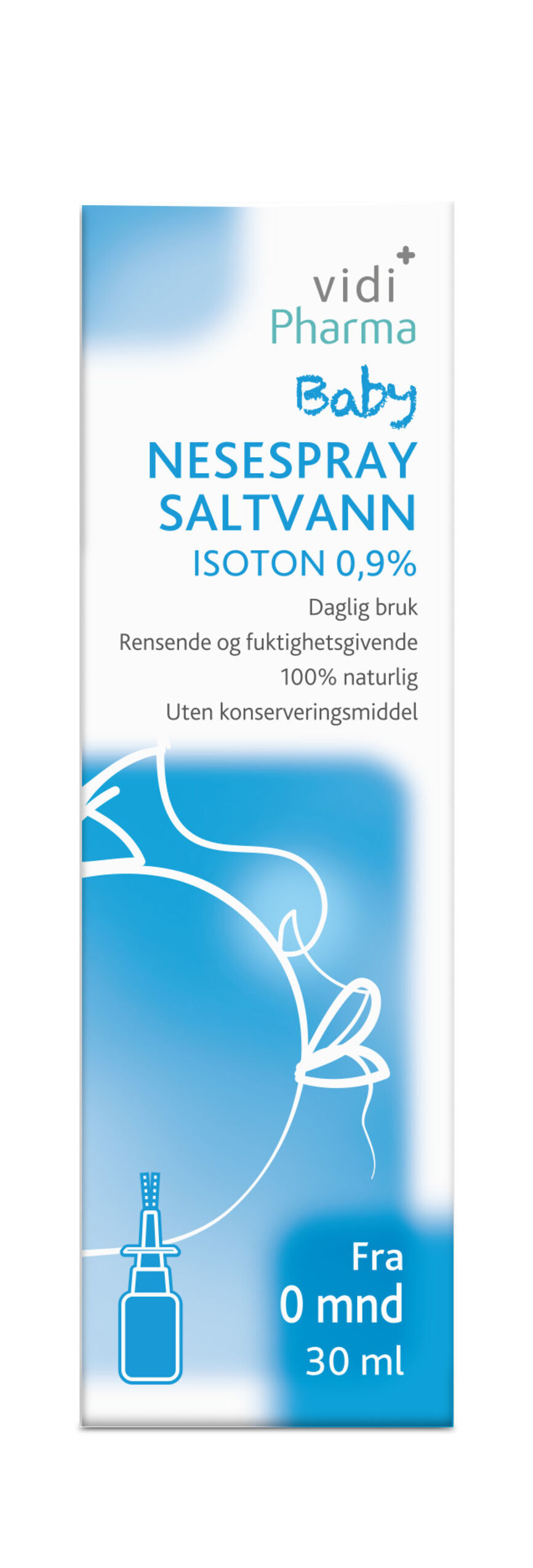 Baby nesespray saltvann isoton 0,9% 30 ml