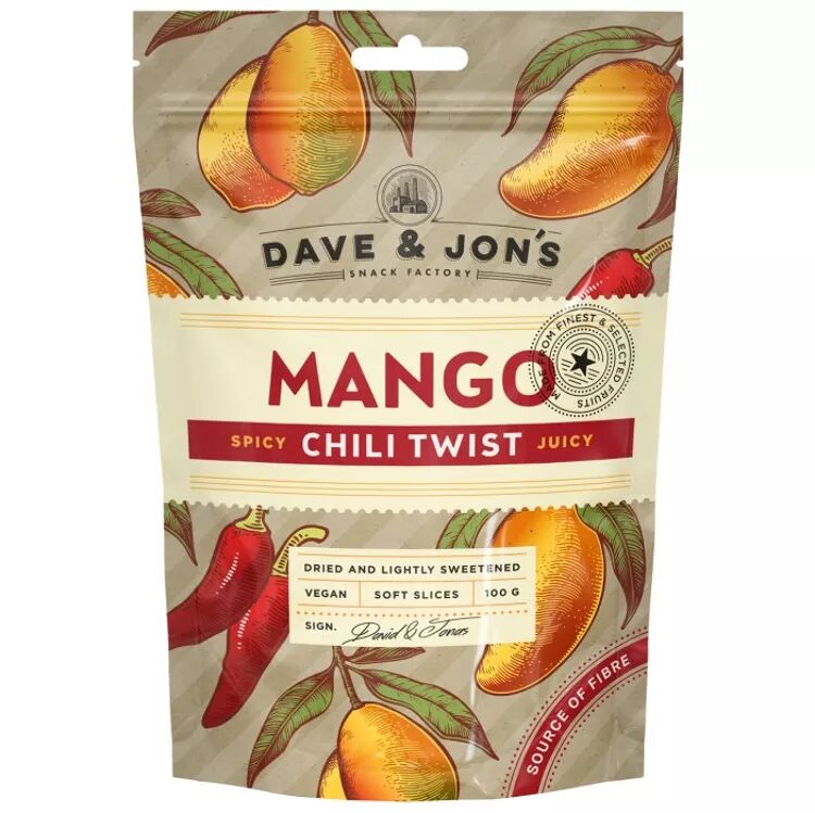 Tørket Mango med Chili Twist 100g