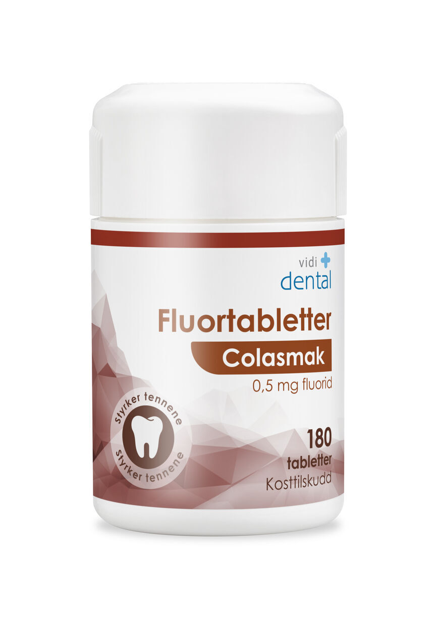 Fluortabletter 0,5 mg colasmak 180 stk