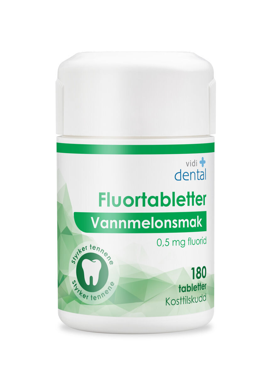 Fluortabletter 0,5 mg vannmelonsmak 180 stk