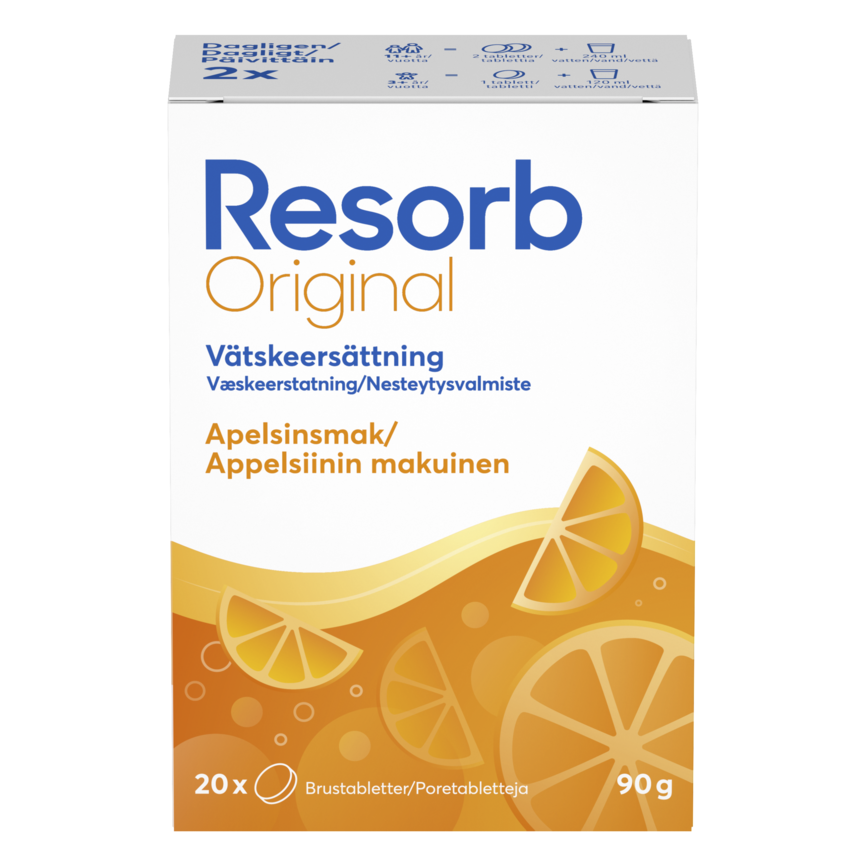Original brusetabletter Appelsinsmak, 2 x 10 stk.