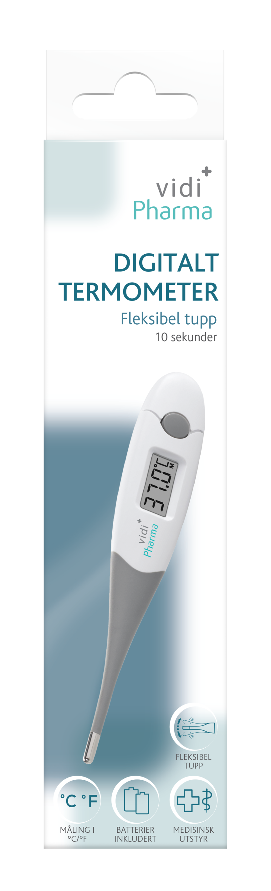 Digitalt termometer fleksibel tupp 1 stk.