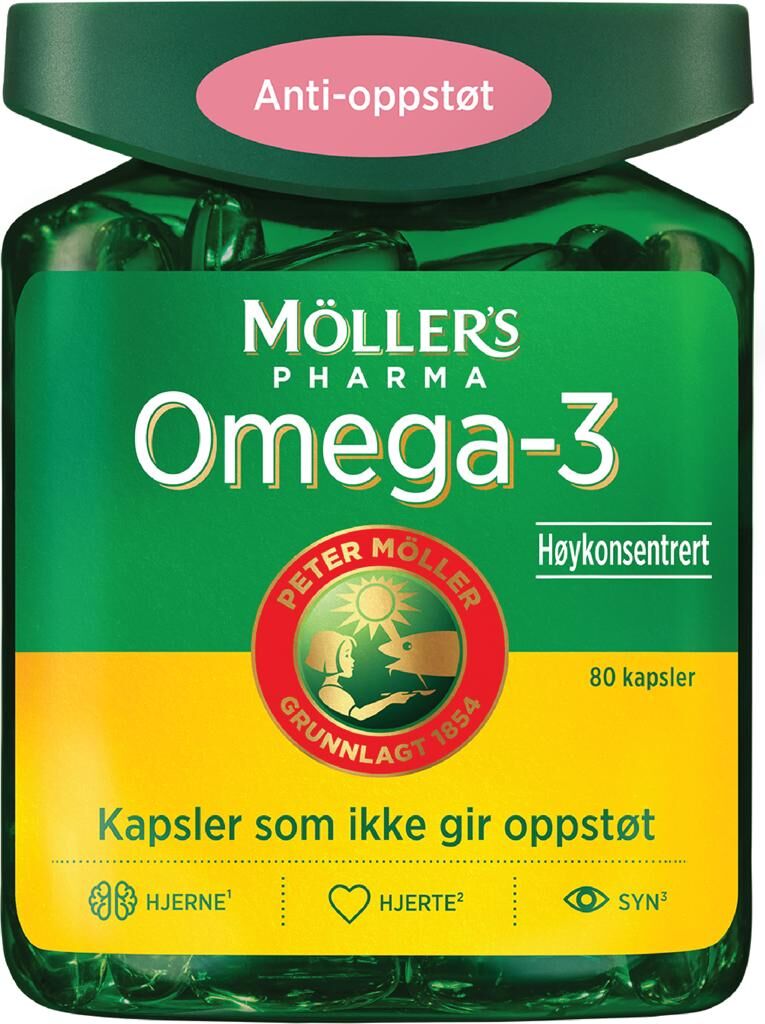 Omega-3 Anti-oppstøt kapsler 80 stk.