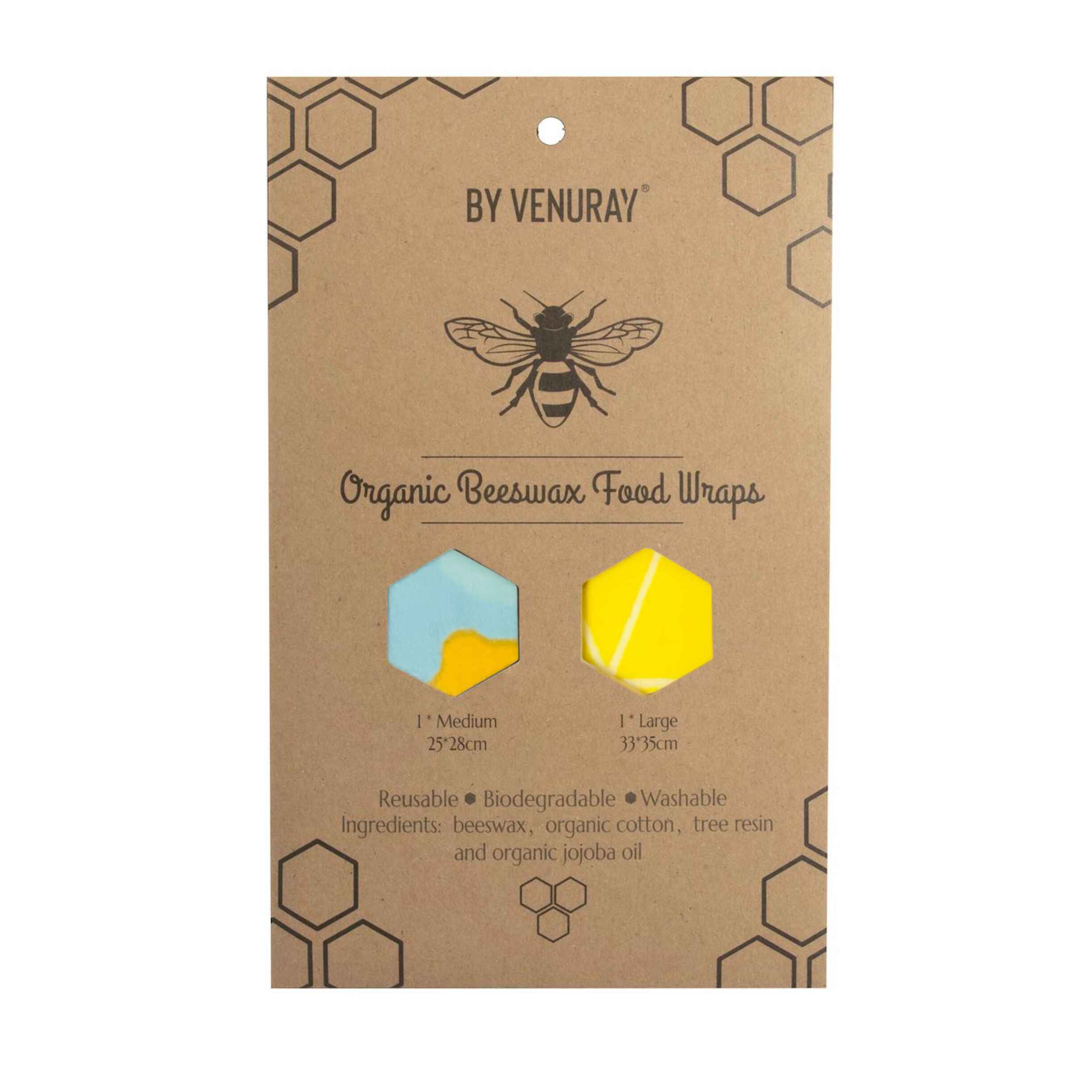 Bivaxduk Citron & Mönster 2-pack