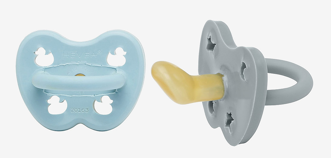 Naturgumminapp - Maya Blue & Pop of Green , 3-36 mån Ortodontisk 2-pack