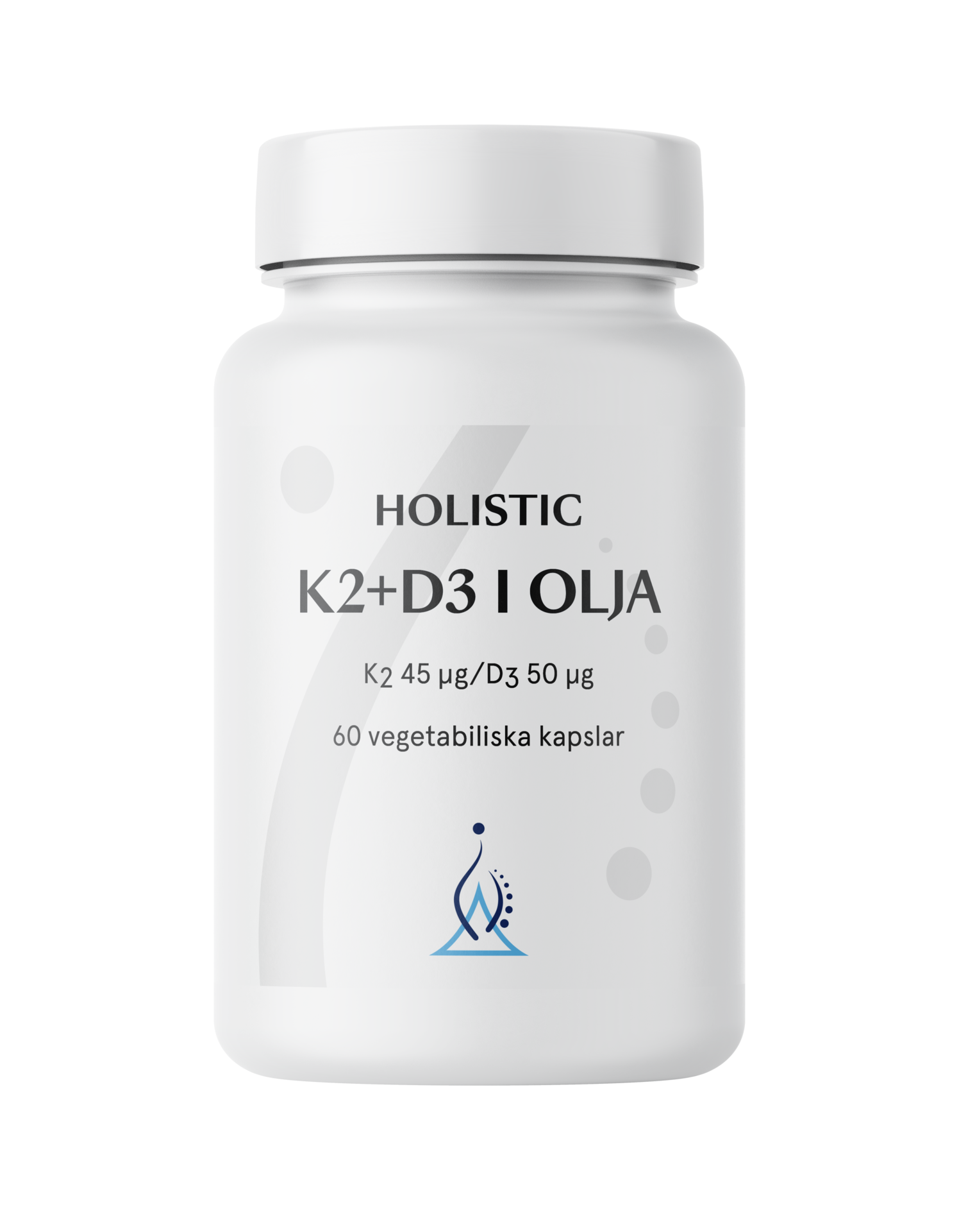 K2+D3-vitamin i olja, 60 kapslar