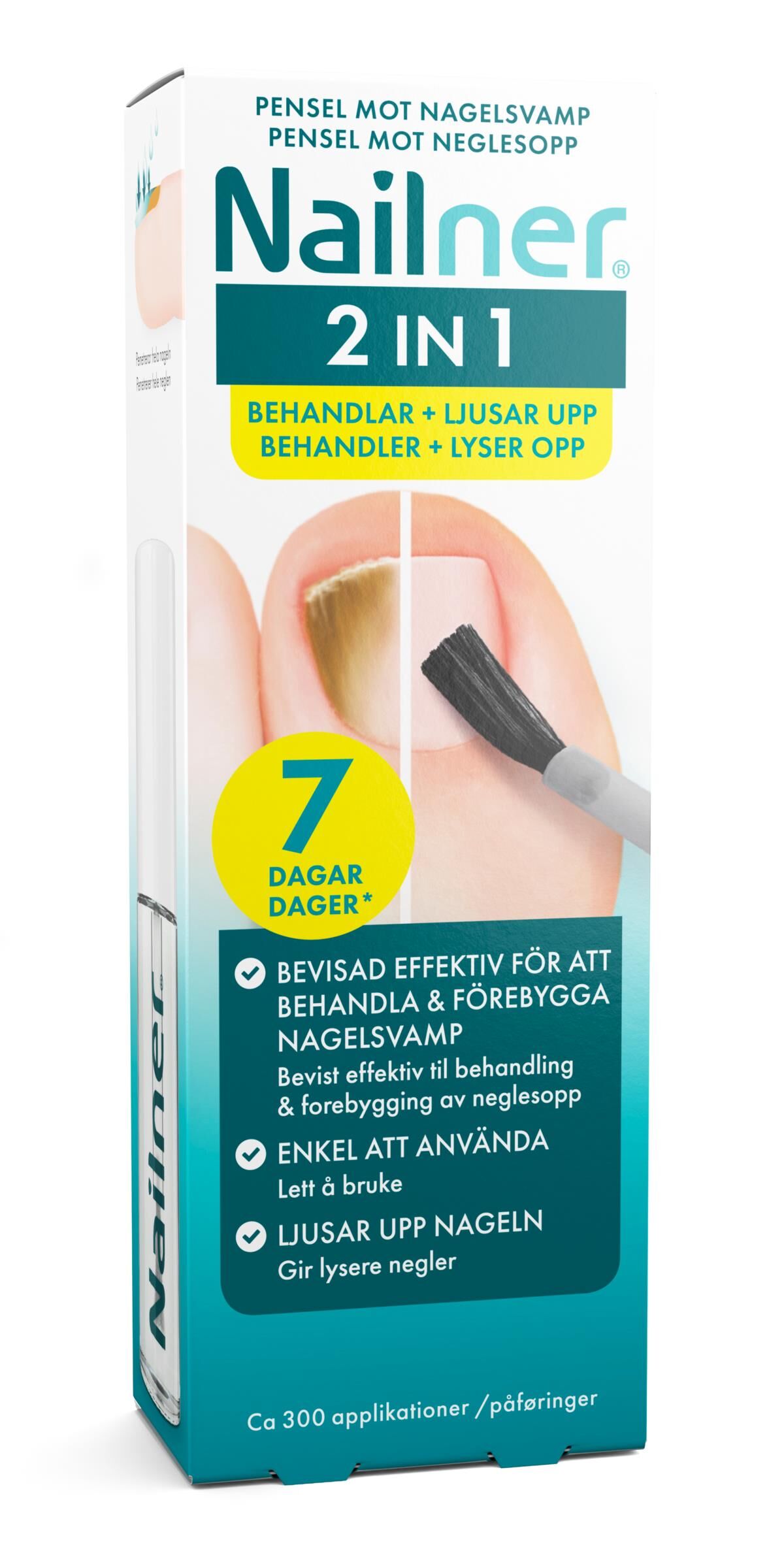 2 in 1 Nagelsvampsbehandling Pensel 5 ml