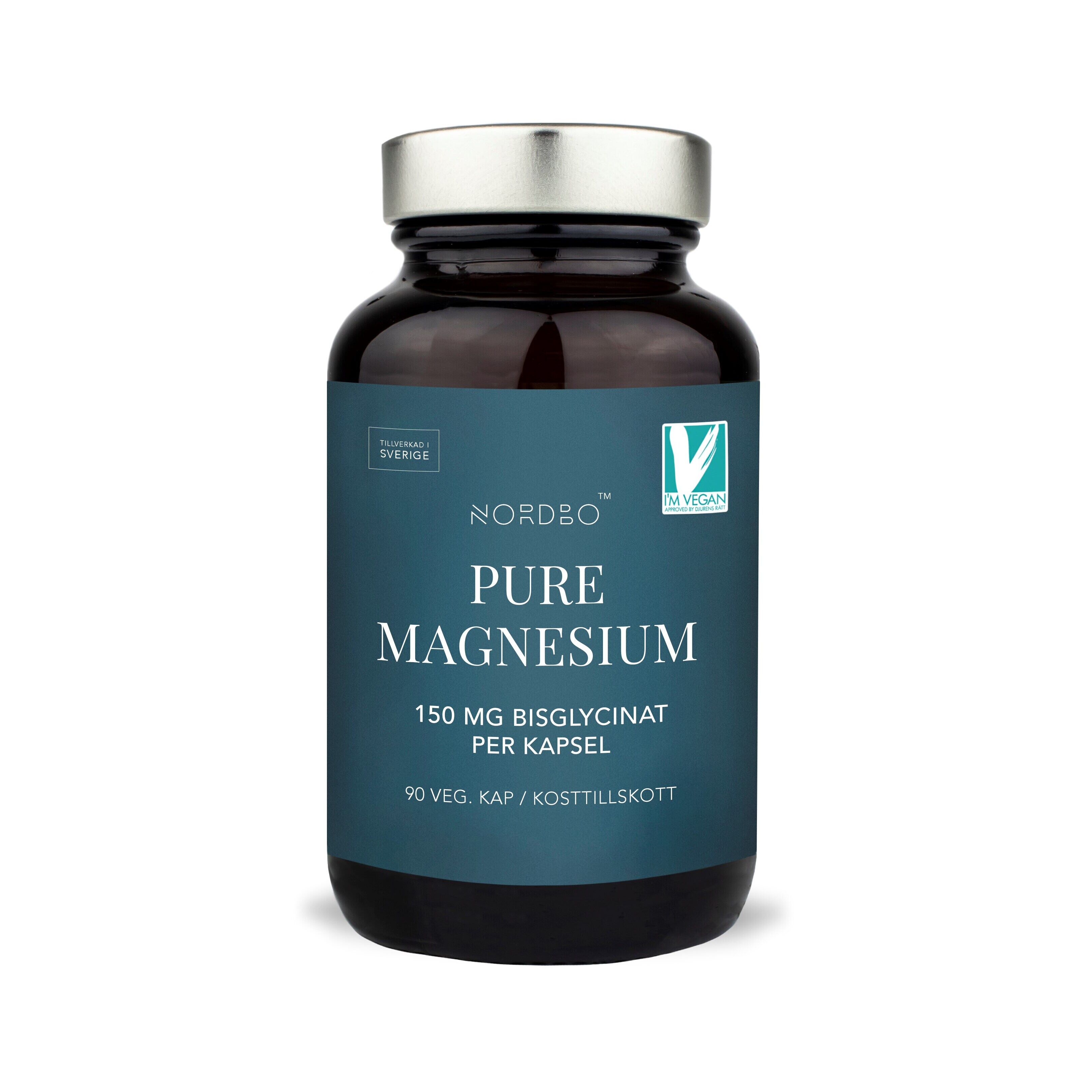Pure Magnesium 100% Bisglycinat 90 kapslar