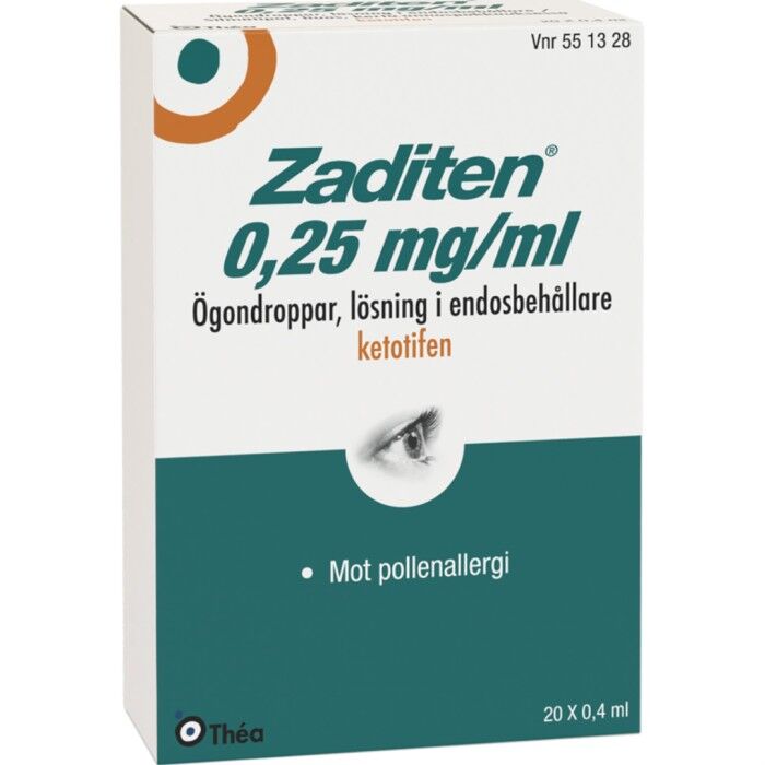 Ögondroppar lösning i endosbehållare 0,25 mg/ml 20 x 0,4 ml