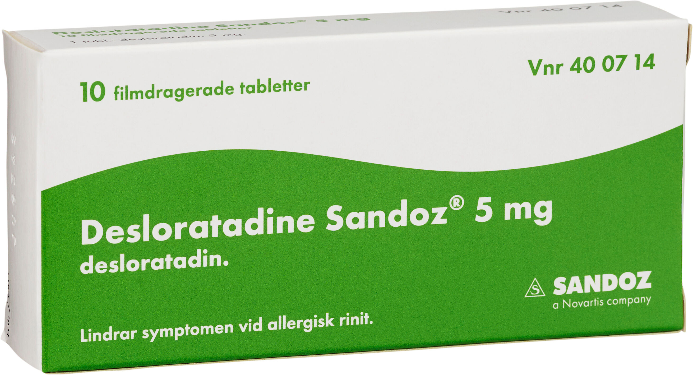 Desloratadine Sandoz, filmdragerad tablett 5 mg 10 st