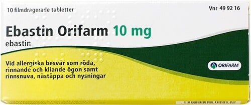 Ebastin, filmdragerad tablett 10 mg 10 st