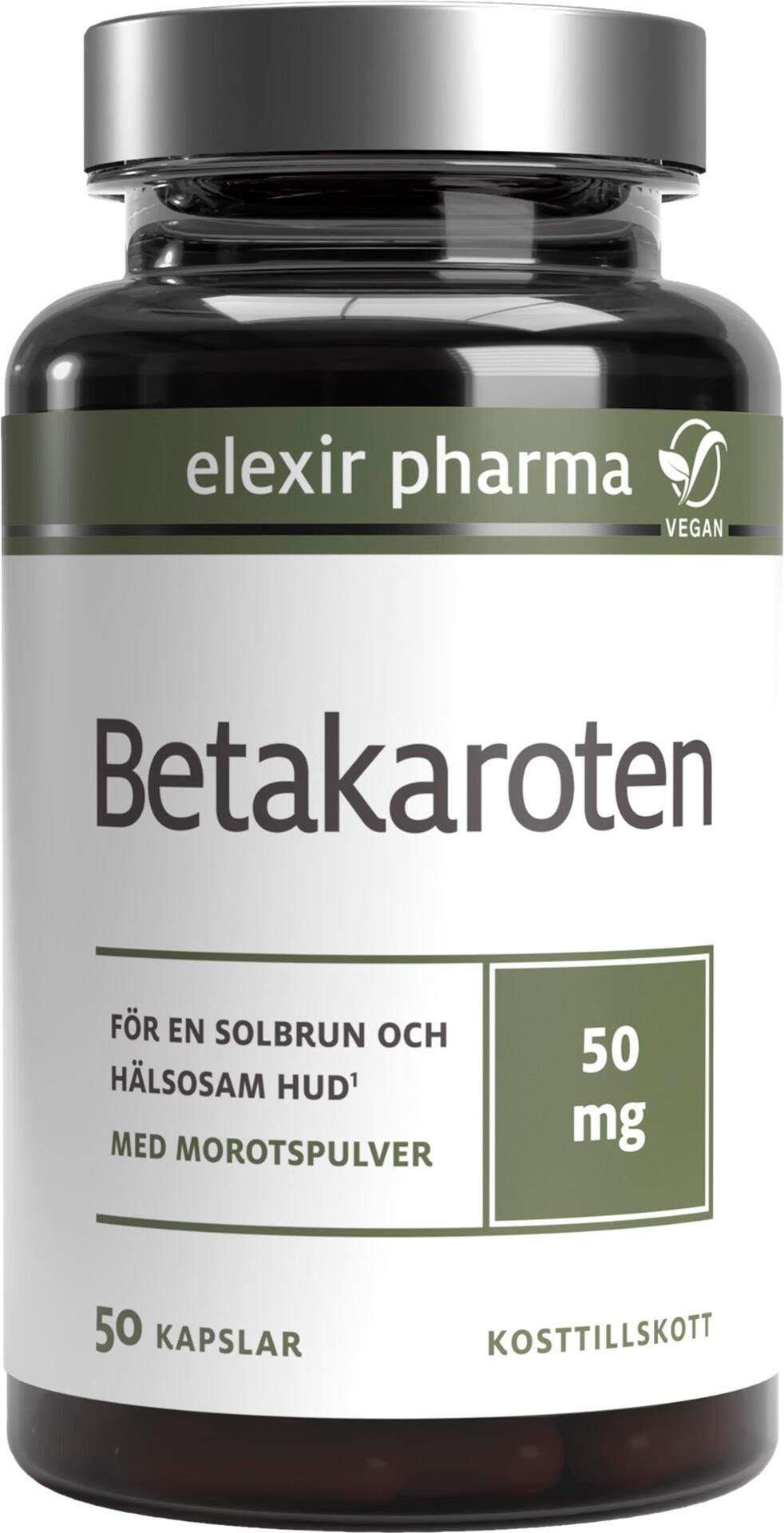 Betakaroten 50 mg 50 kapslar