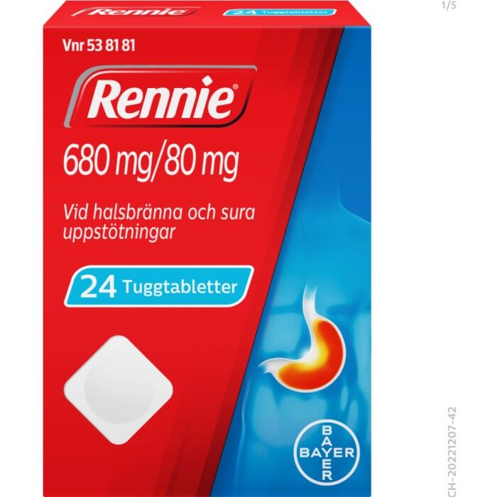 tuggtablett 680 mg/80 mg 24 st