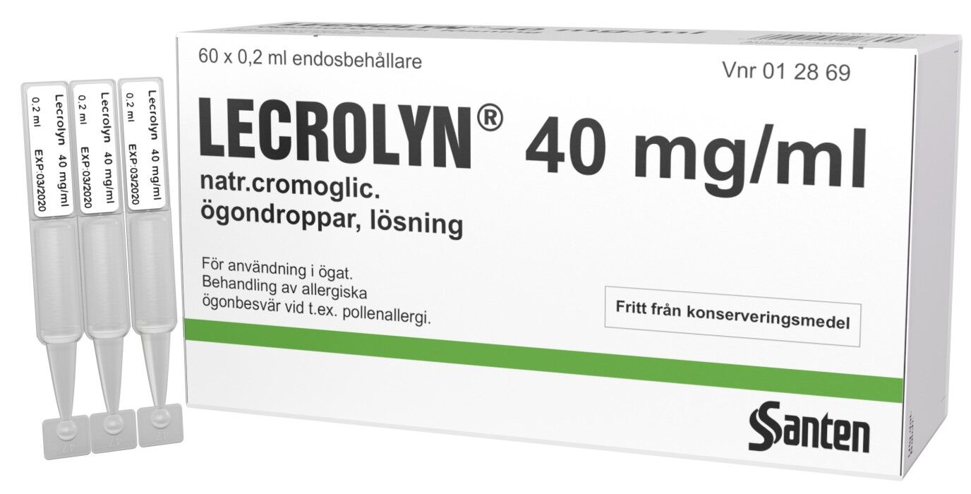 Ögondroppar Endosbehållare 40 mg/ml 60 x 0,2 ml