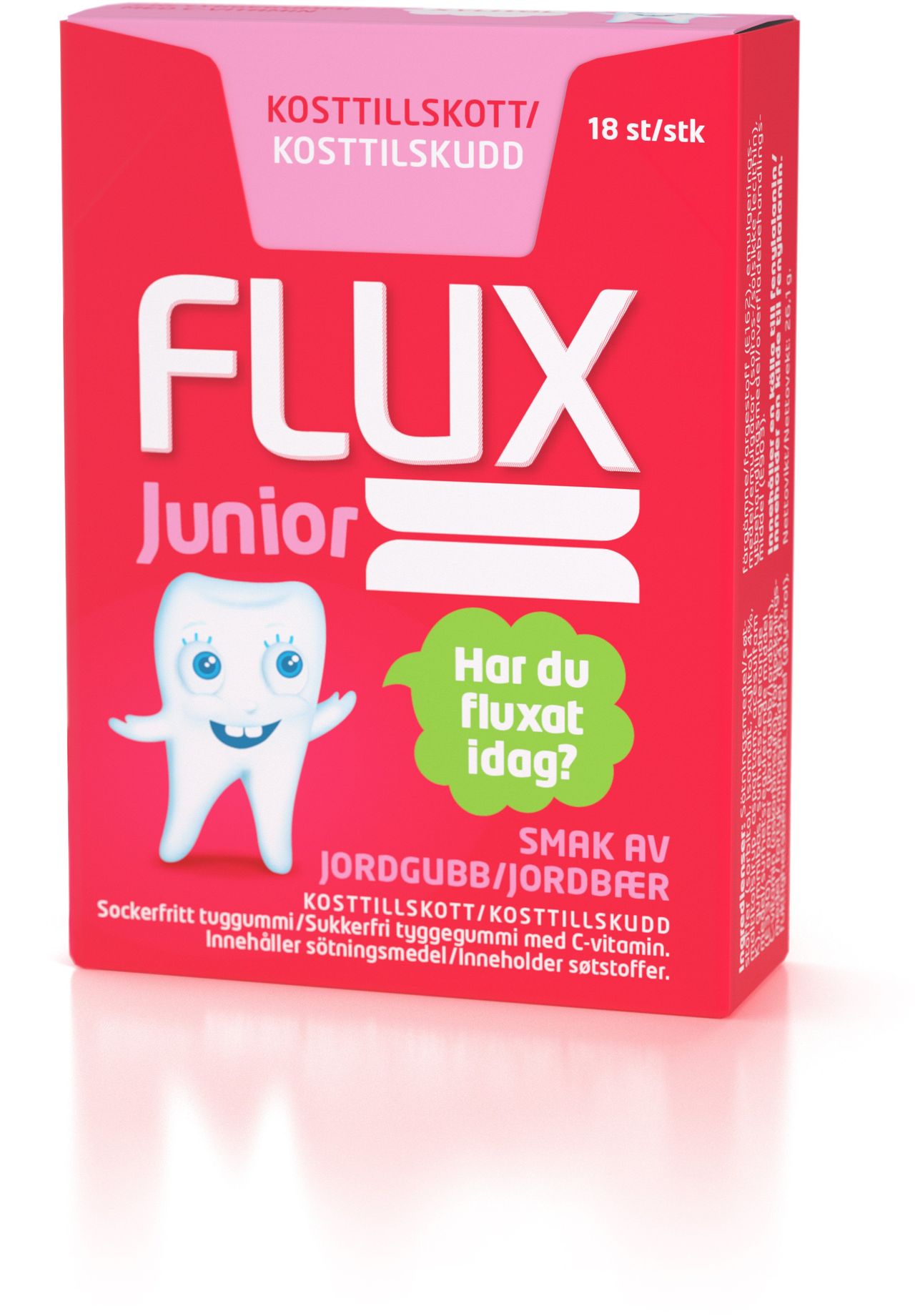 Junior tuggummi Jordgubb 18 st