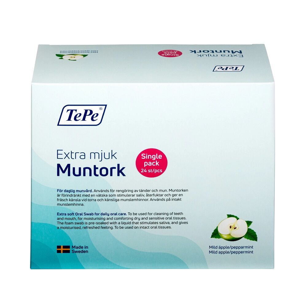 Extra Mjuk Muntork Salivstimulerande 24 st. Äpple/Pepparmint