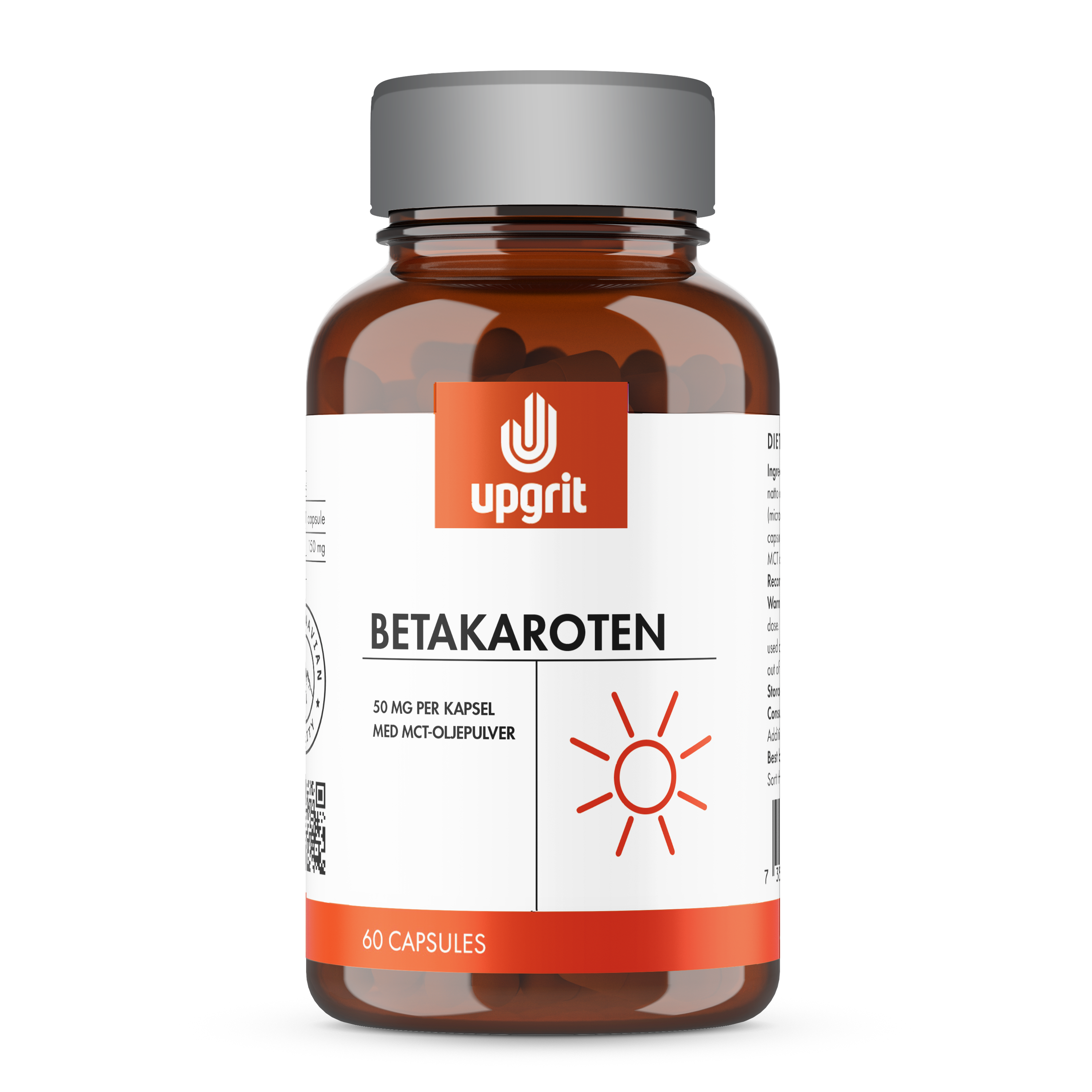 Betakaroten 50 mg 60 kapslar