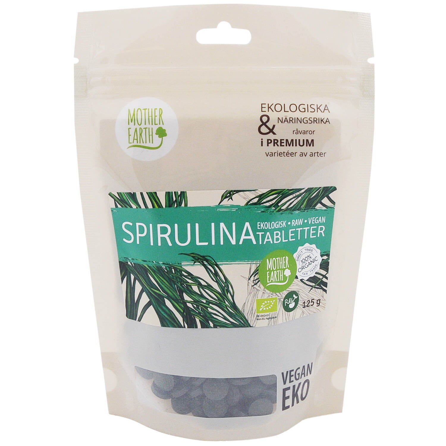 Spirulinatabletter RAW&EKO 125g