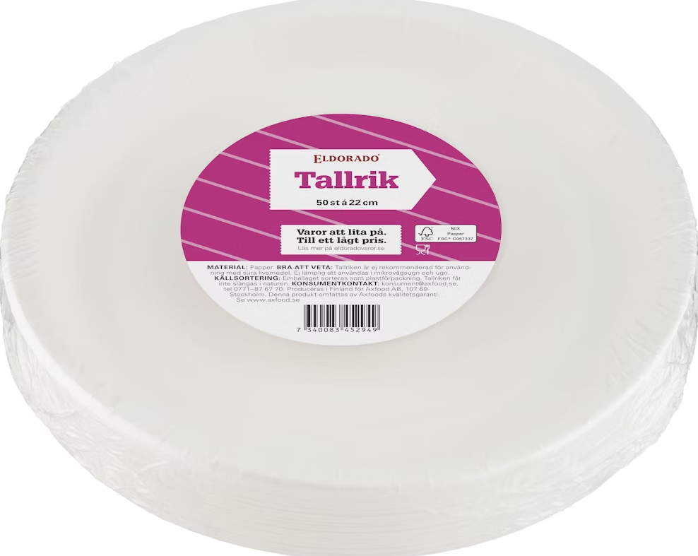 Tallrik Flat 22cm 25p