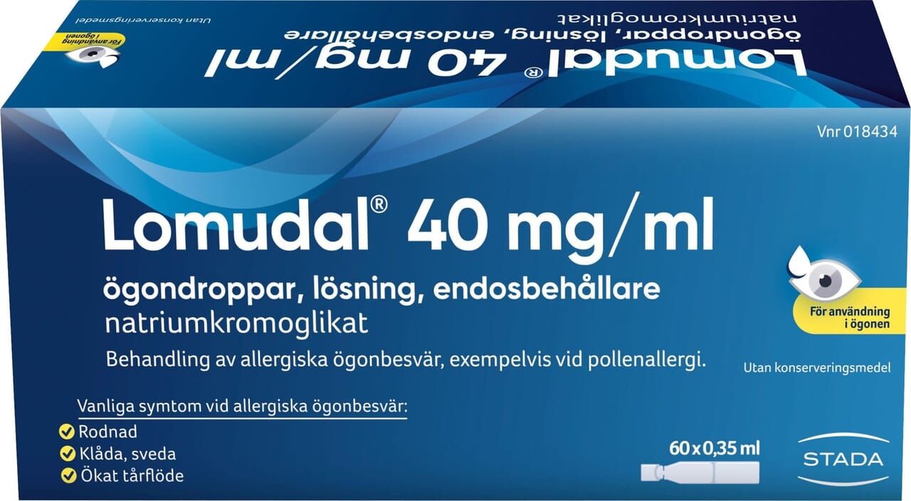 Ögondroppar 40mg/ml Endosförpacking 60 x 0,35 ml