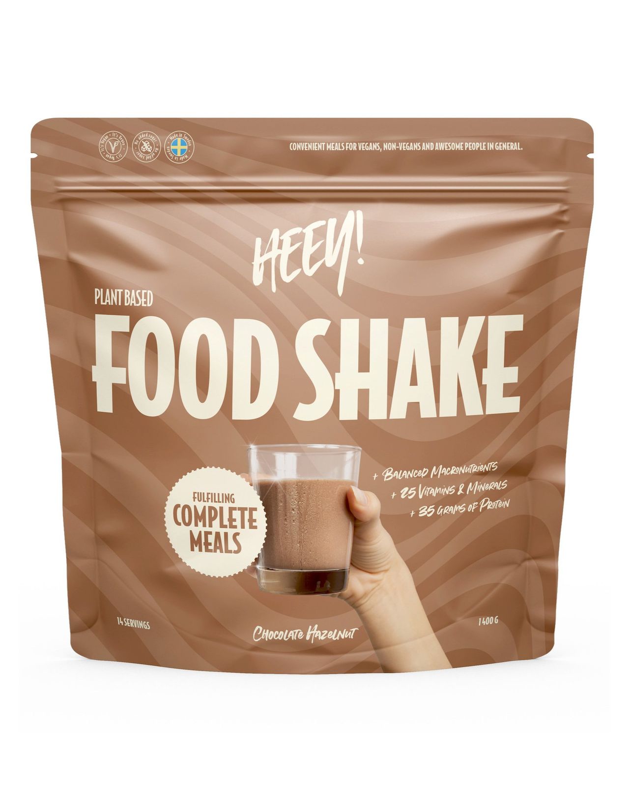 Vegansk Food Shake Måltidsersättning Hasselnöt Choklad 1400 g