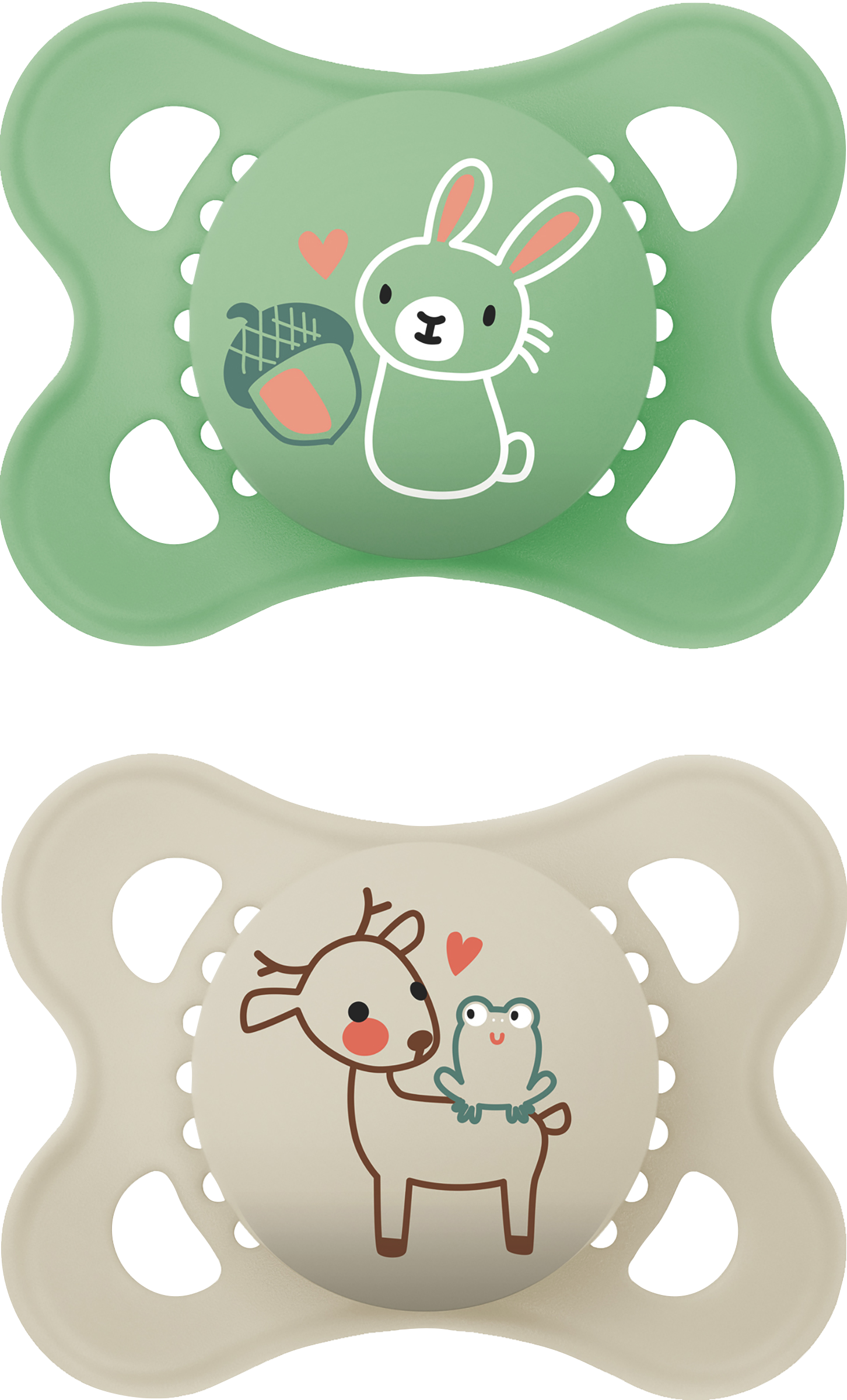 MAM Original 0-6m Silikon Neutral 2 st