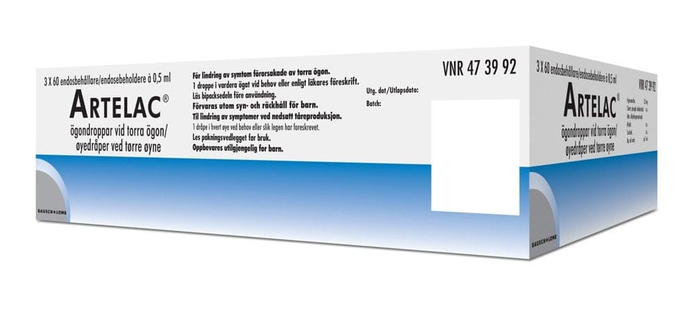 ögondroppar, lösning i endosbehållare 0,5 ml, 180 st