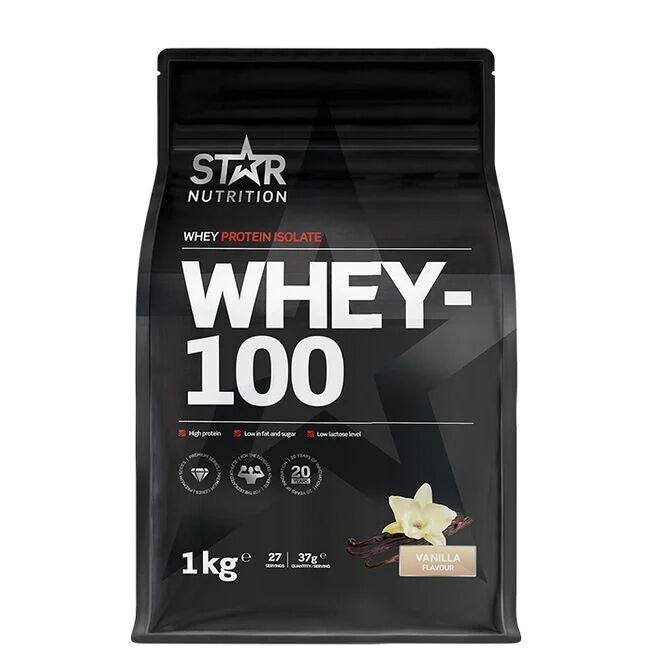 Whey-100 Vassleprotein 1 kg Vanilj