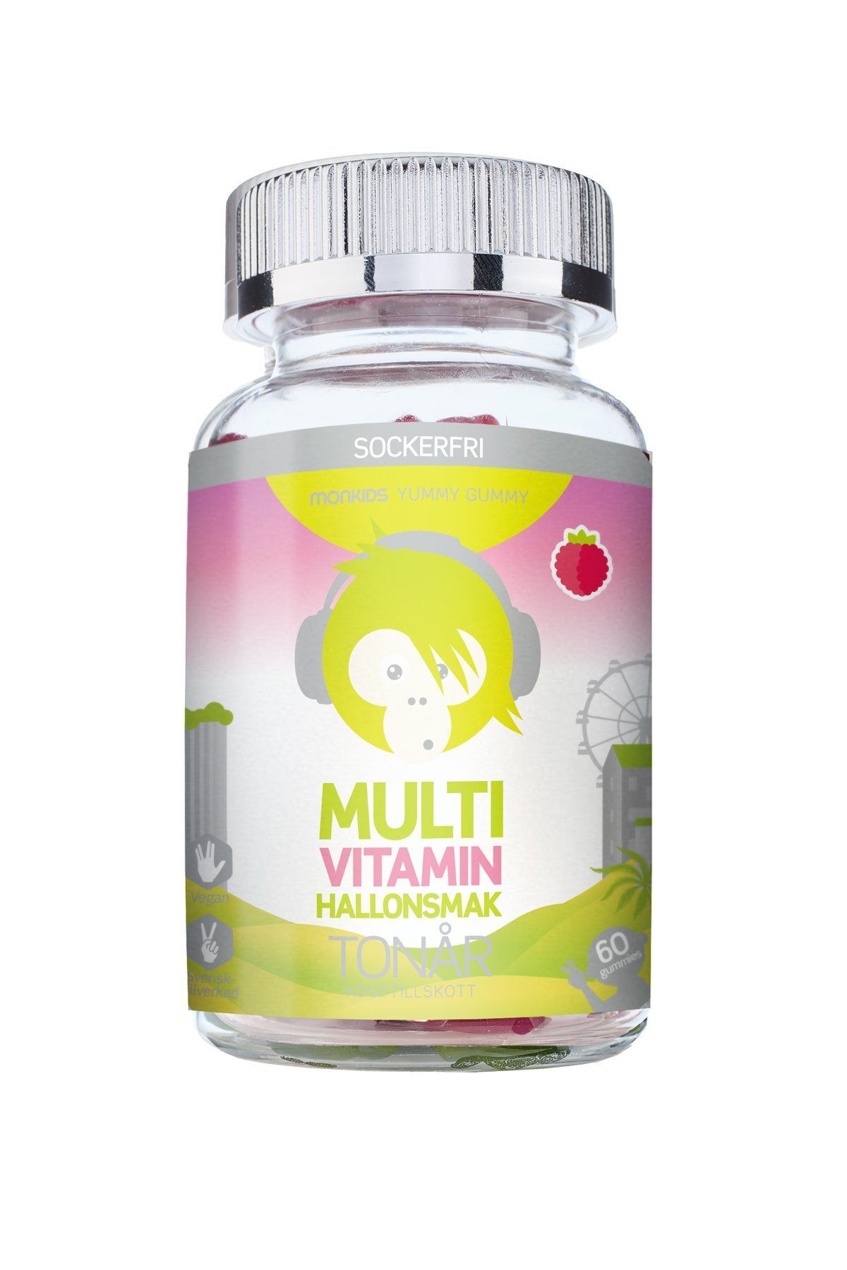 Multivitamin Sockerfri Tonår Hallon 60 tuggtabletter