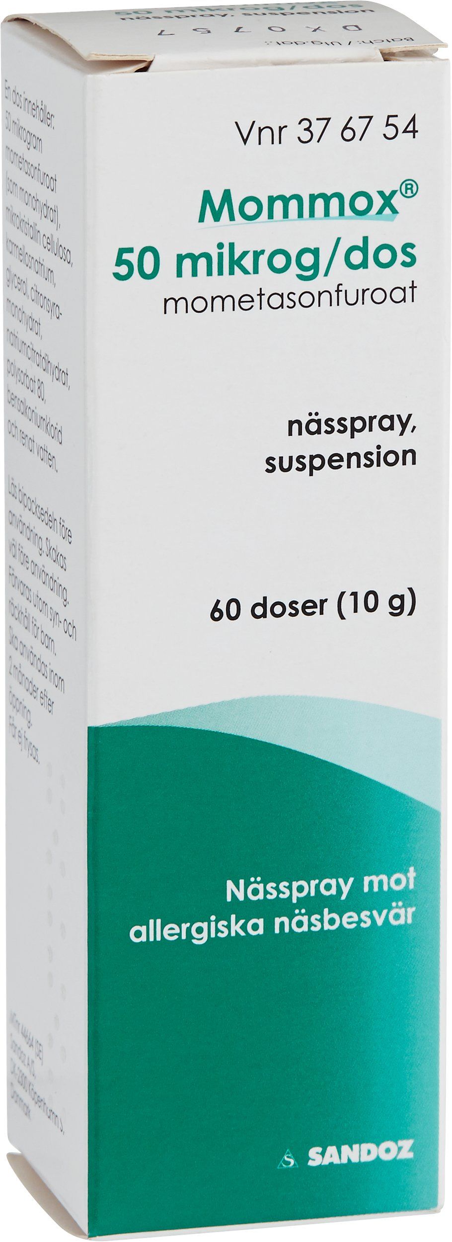 Mommox nässpray 50 µg/dos 60 doser