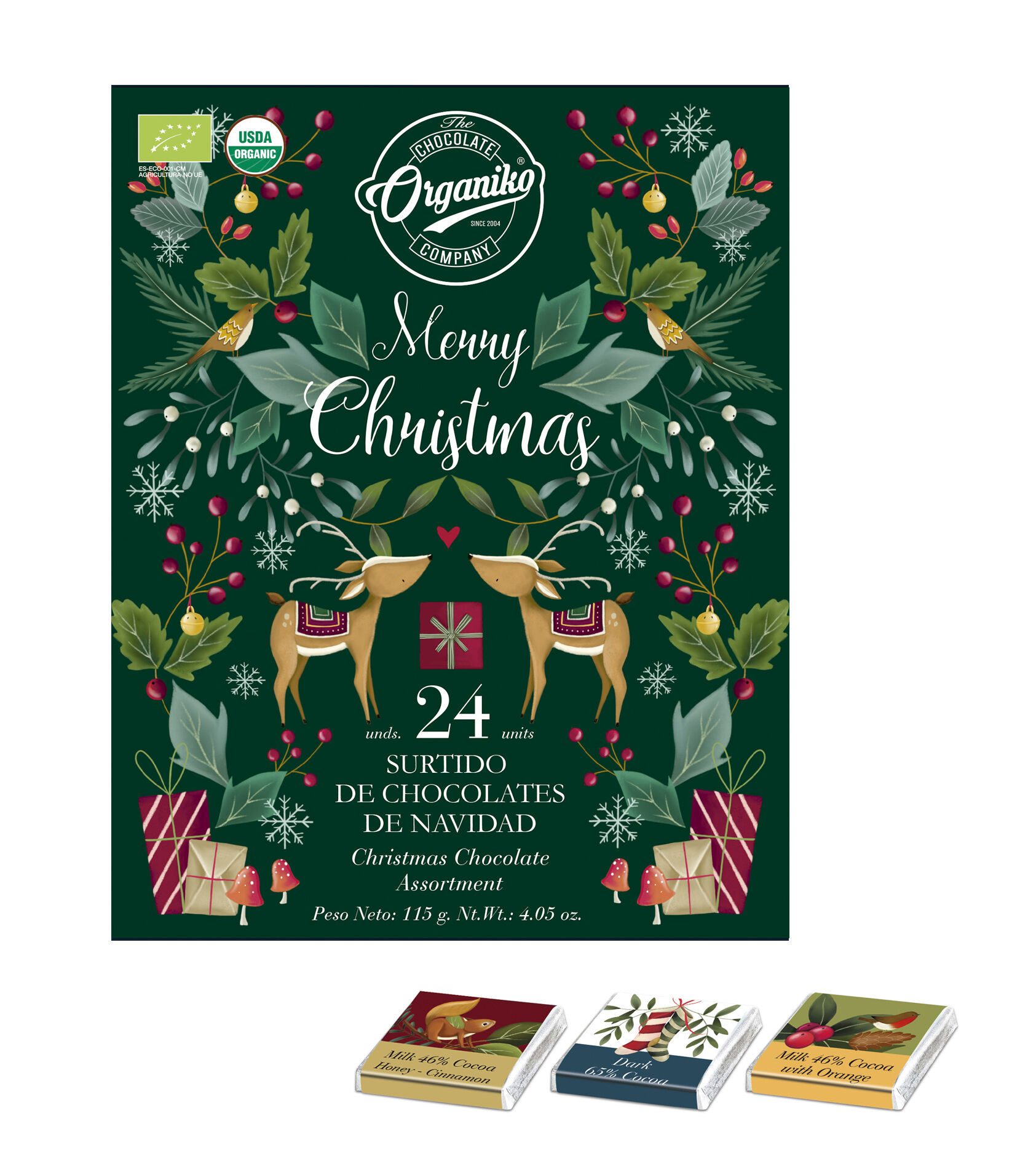 Chokladkalender Merry Christmas 24 bitar