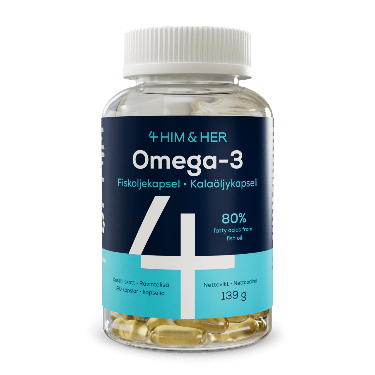 Omega-3 80% Fiskeoljekapsel
