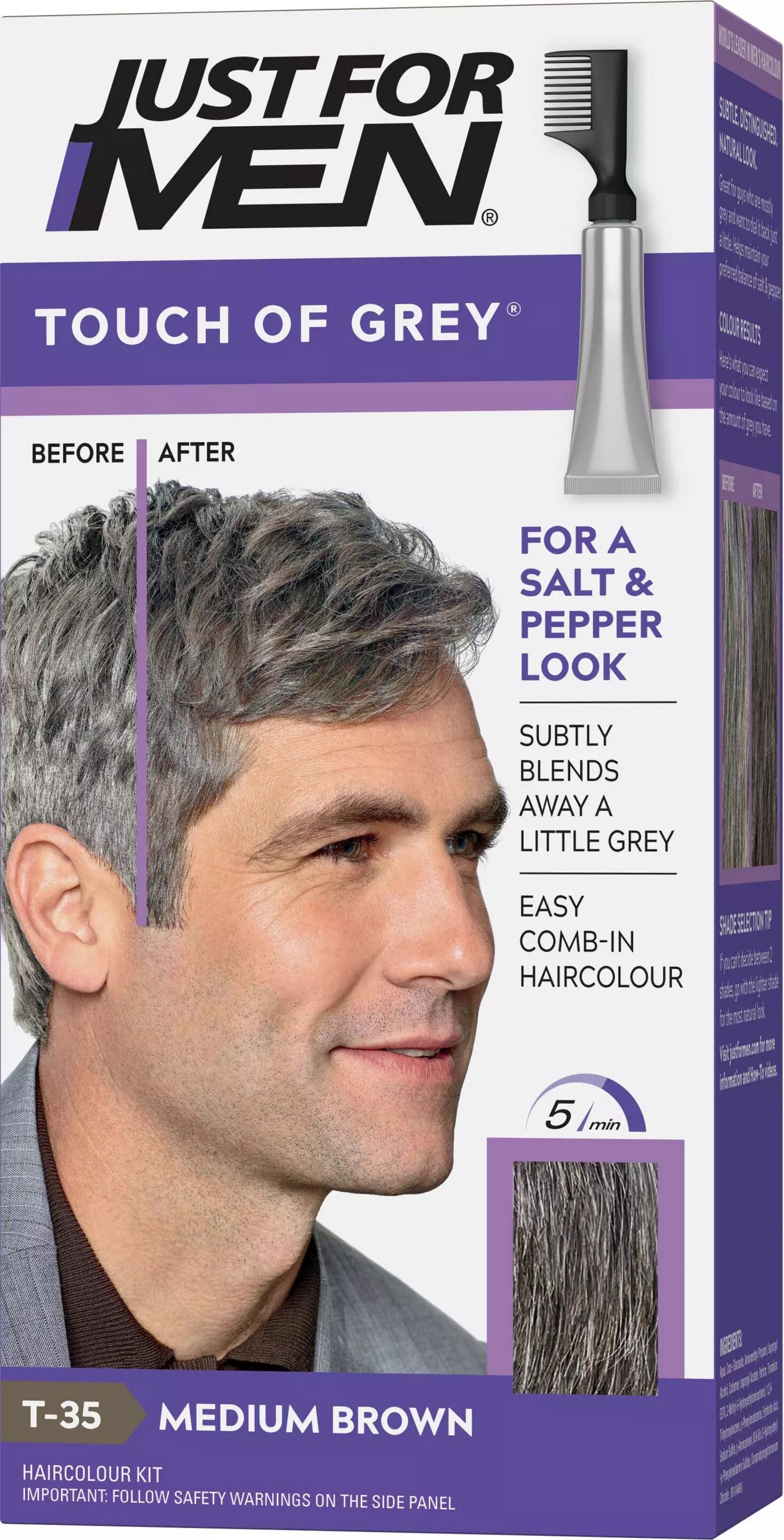 Touch Of Grey Medium Brown- Grey