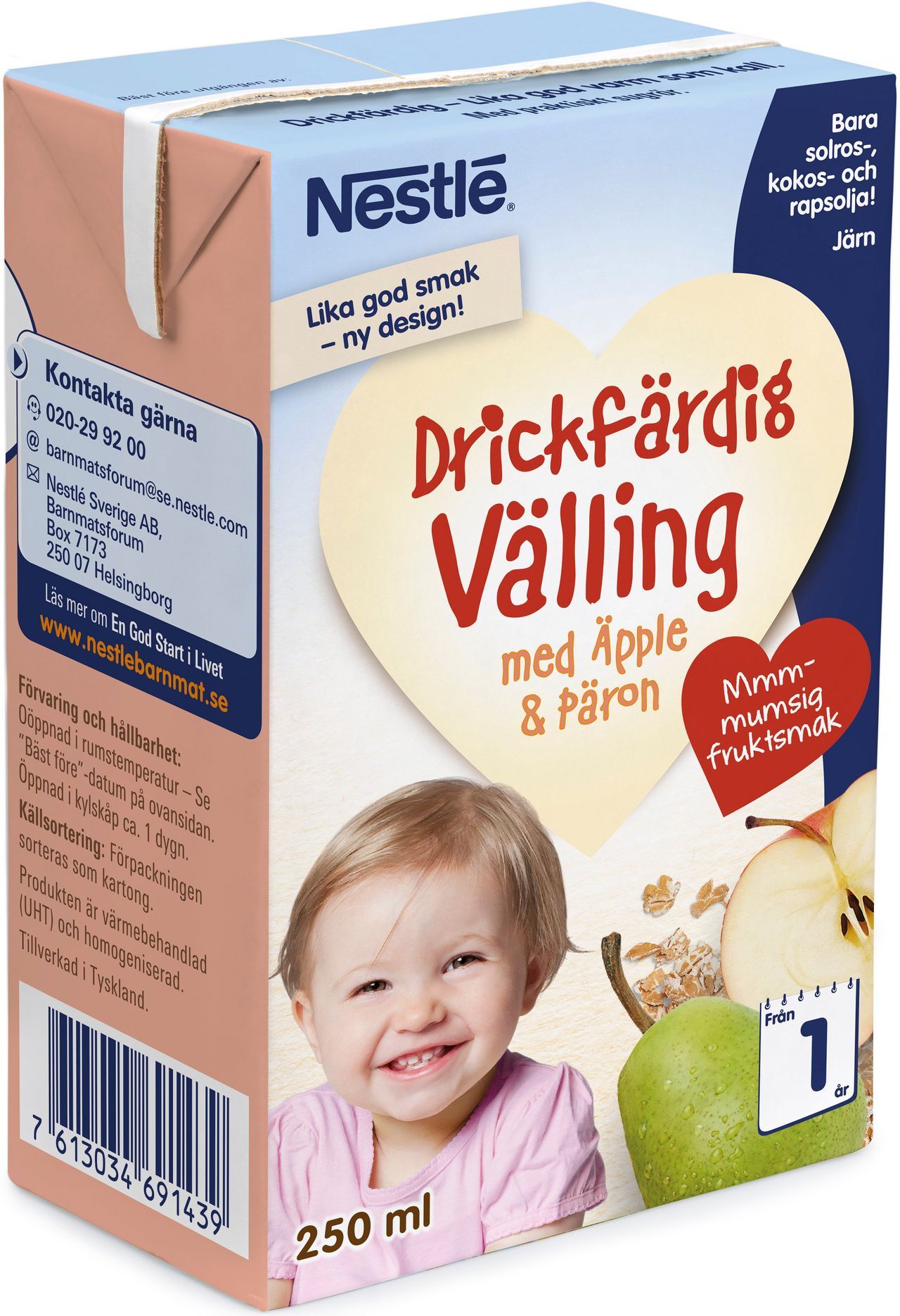 Drickfärdig Välling Äpple & Päron 12 månader 250 ml