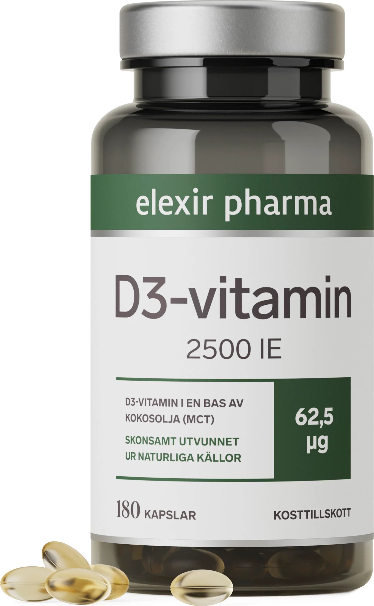 D3-vitamin 2500 IE 180 kapslar
