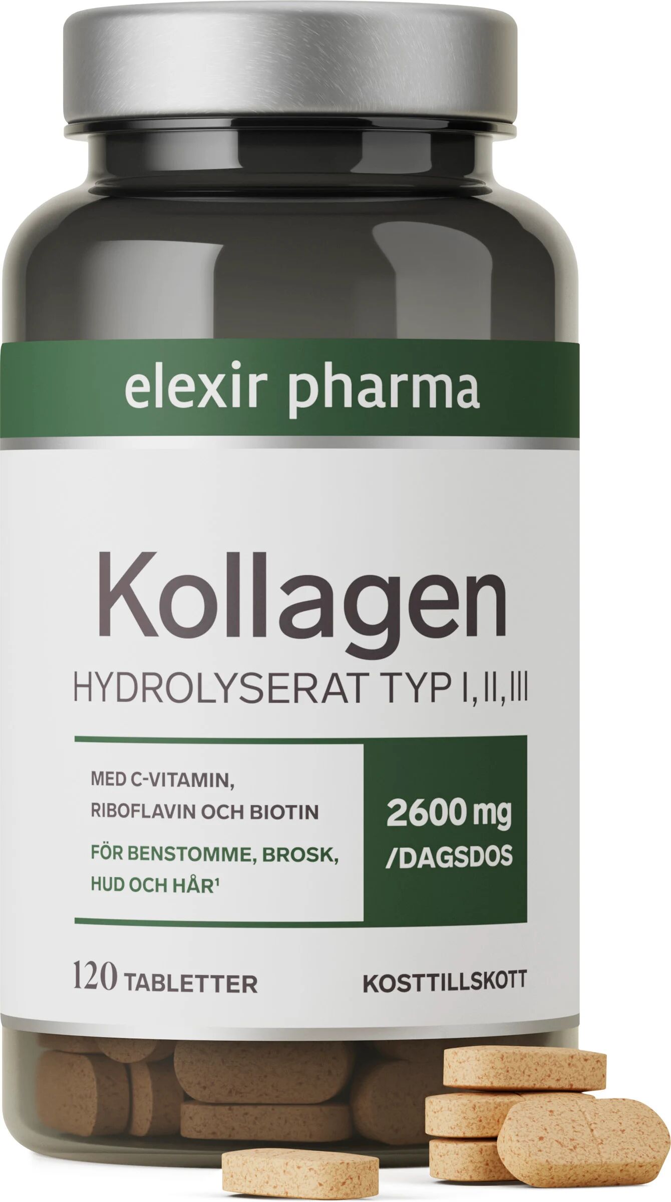 Kollagen hydrolyserat 120 tabletter