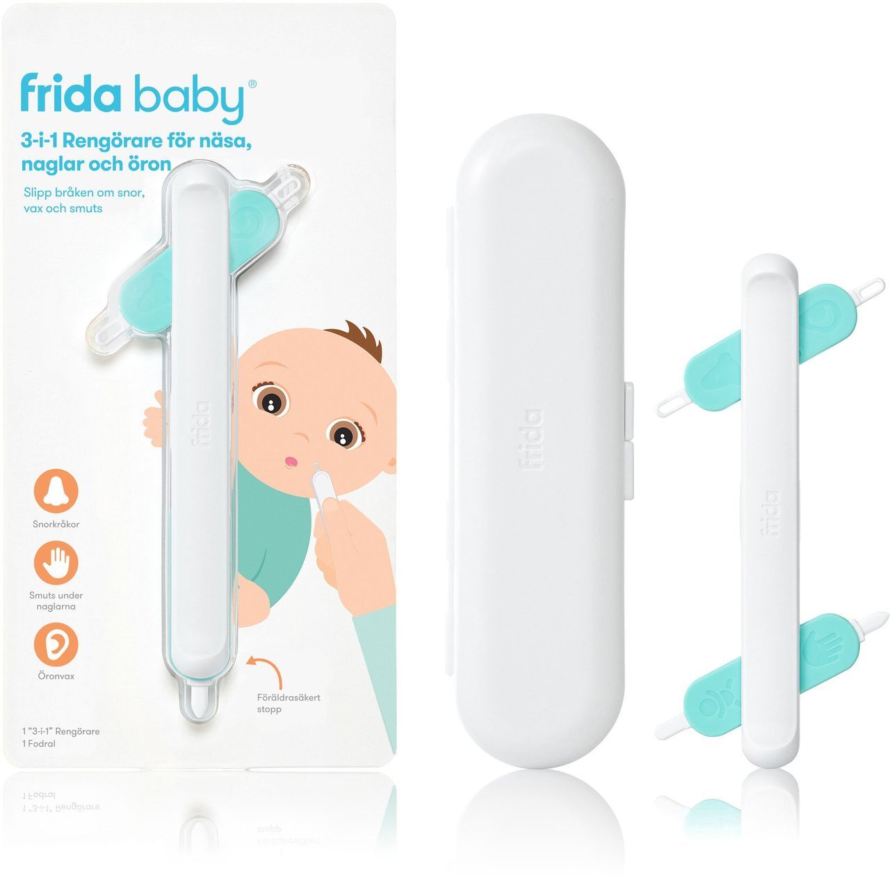 3-i-1 Rengörare Näsa, Naglar & Öron 1 st