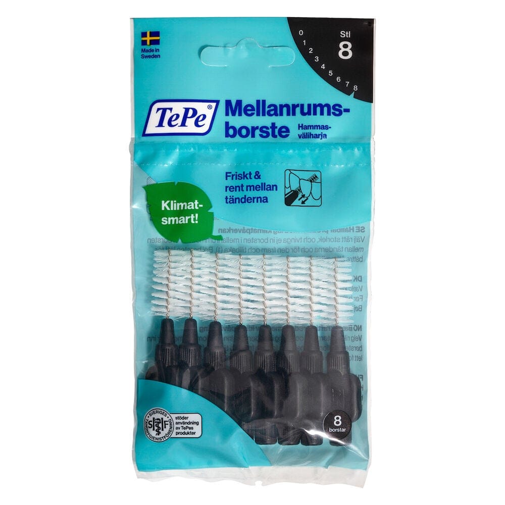 Mellanrumsborste Original 1,5mm Svart 8-pack