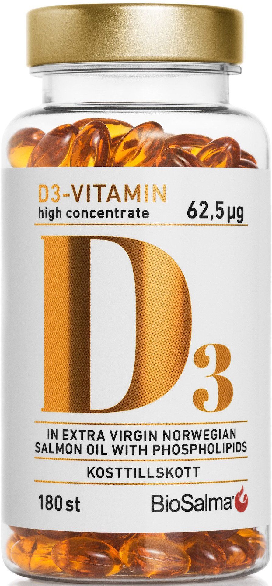 D3-vitamin 62,5µg high concentrate 180 kapslar