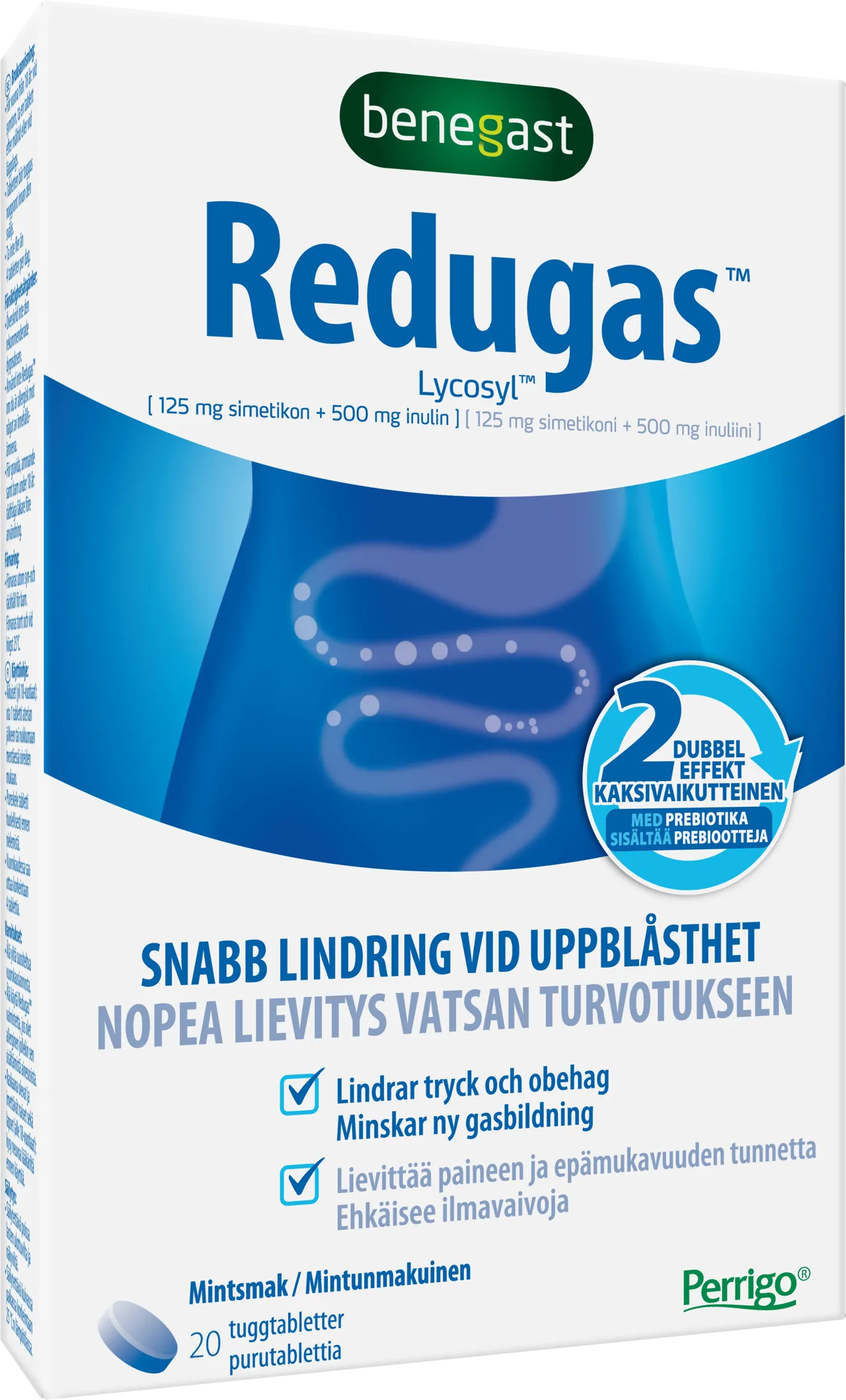 Redugas Chewable Tablets Peppermint Lindring Vid Gaser 20 tuggtabletter