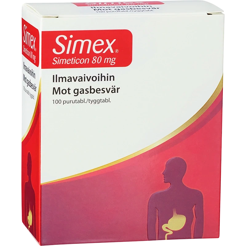 Tuggtablett Simetikon 80 mg 100 st