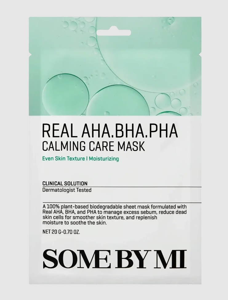 Real AHA BHA PHA Calming Care Mask - Sheetmask