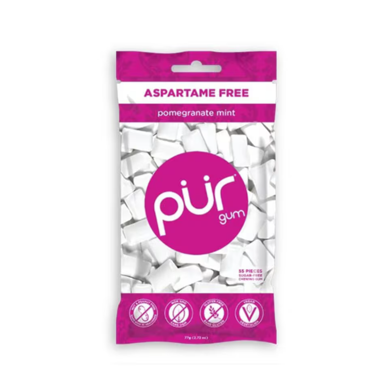 Granatäpple mint tuggummi påse 55st