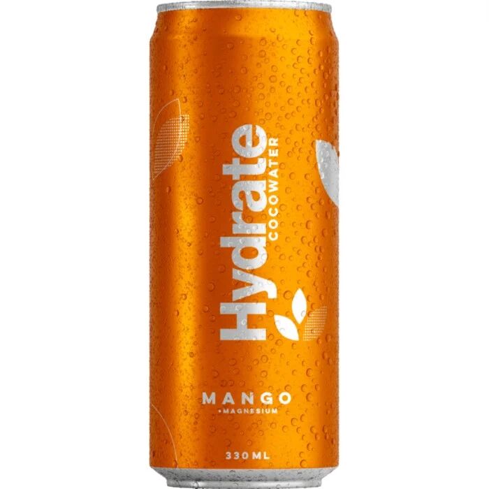 Hydrate Cocowater Mango kolsyrat kokosvatten 330 ml